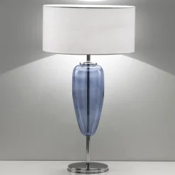AILATI Bordlamper>Bordlampe Show Ogiva 82 cm glaselement blå
