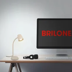 Briloner Bordlampe Skriva, beige, metal, GU10, 38 cm, drejelig