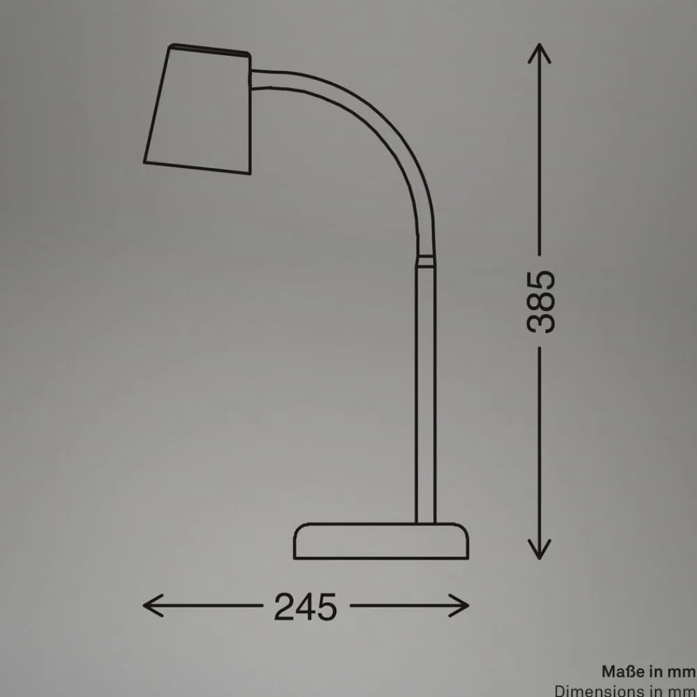 Briloner Bordlampe Skriva, beige, metal, GU10, 38 cm, drejelig