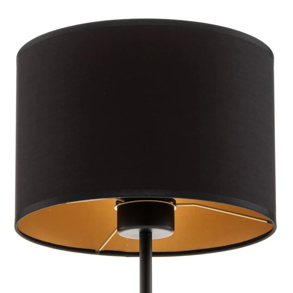 Luminex Bordlampe Soho, cylindrisk 56 cm sort/guld