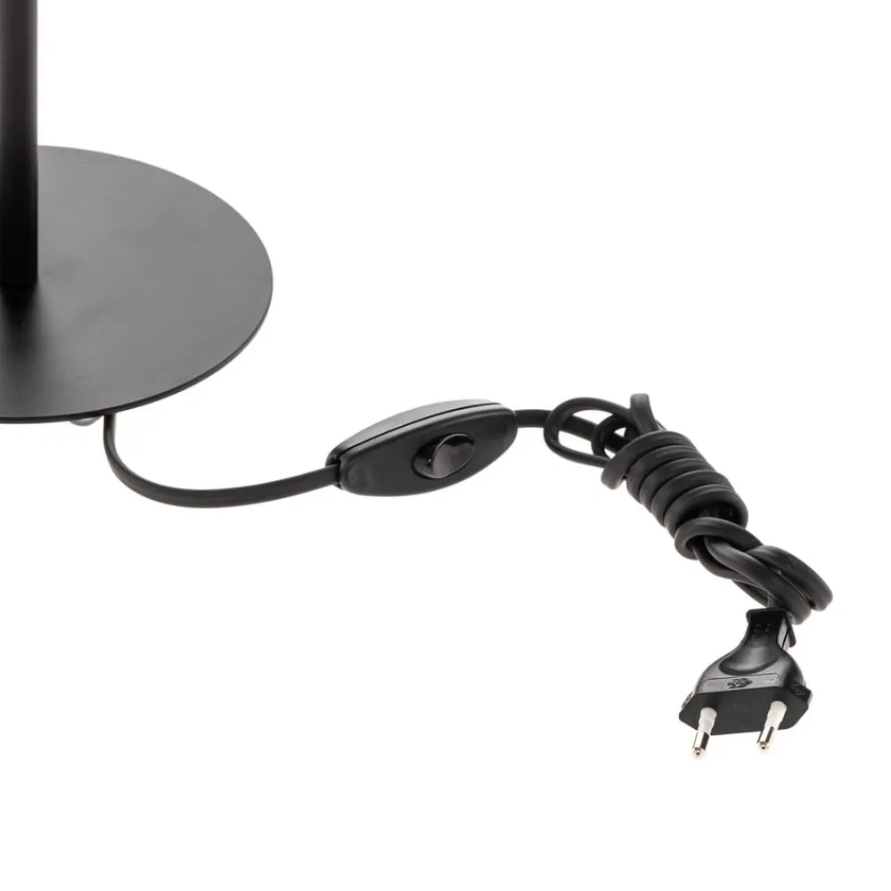 Luminex Bordlampe Soho, cylindrisk 56 cm sort/guld