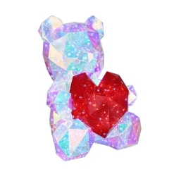 Bordlampe til børneværelse Brondar bjørn, rød, højde 32 cm^Globo Outlet