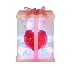 Bordlampe til børneværelse Brondar bjørn, rød, højde 32 cm^Globo Outlet