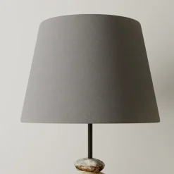 Bordlampe Vera, stofskærm og sten-dekor, 55 cm^ONLI Outlet