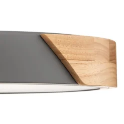 Näve Borneo LED-loftlampe med træramme