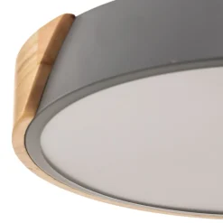 Näve Borneo LED-loftlampe med træramme