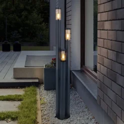 Globo Boston lygtepæl, antracit, 3 lyskilder