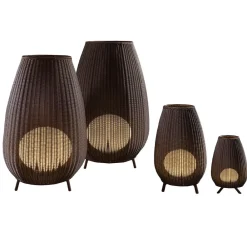 Bover Dekorationsbelysning|Terrassebelysning>Amphora 02 terrasselampe, brun rattan