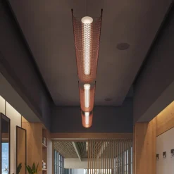 Bover Udendørs Pendellamper>LED-hængelampe Nans Balis S/140, brun/rød, 140 cm