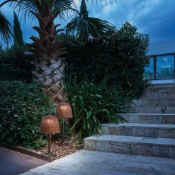 LED-sokkellampe Atticus, højde 40 cm, grafitbrun/brun^Bover Clearance