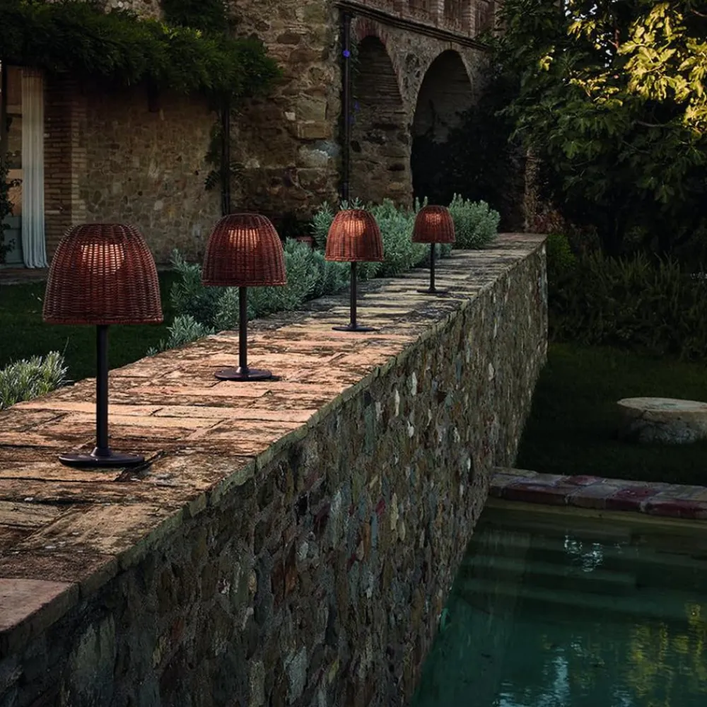 LED-sokkellampe Atticus, højde 50 cm, grafitbrun/brun^Bover Sale