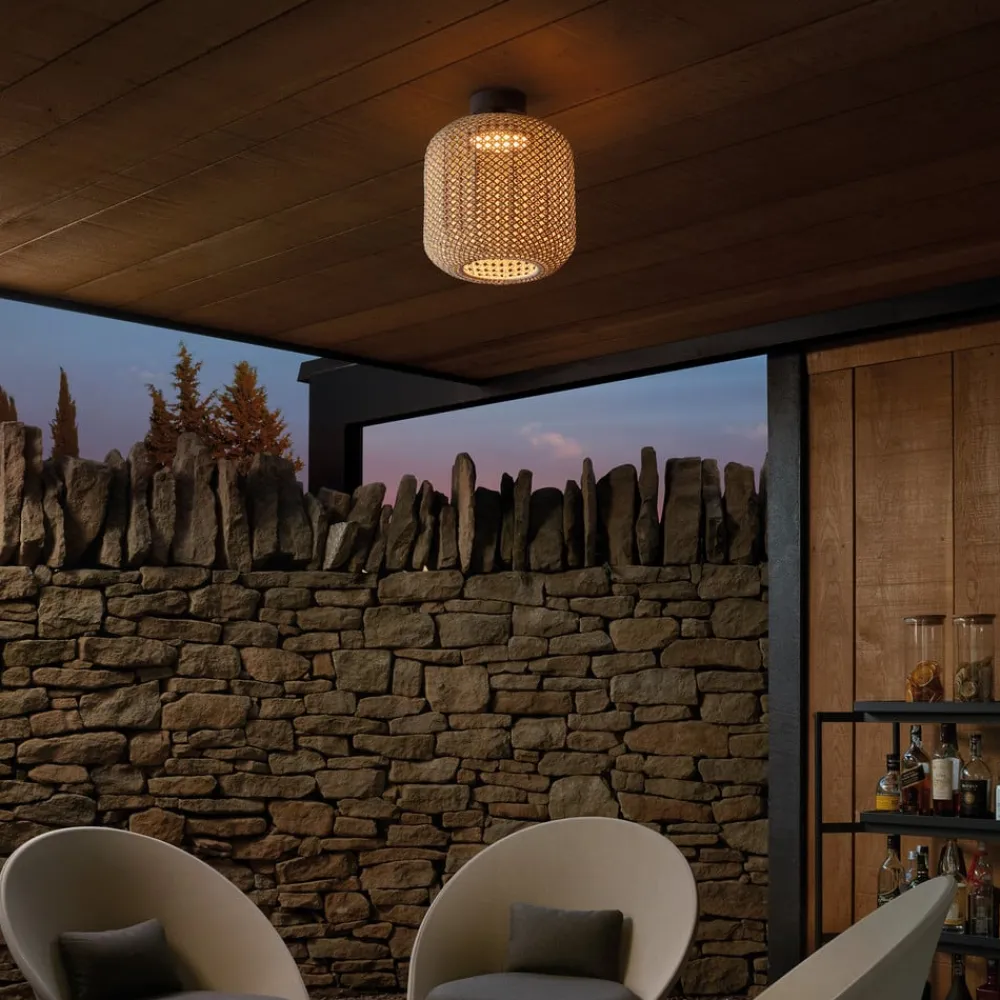 Bover Nans PF/31 LED udendørs loftslampe, brun