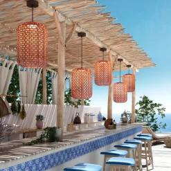 Nans S/31.2 LED udendørs pendel, rød^Bover Discount