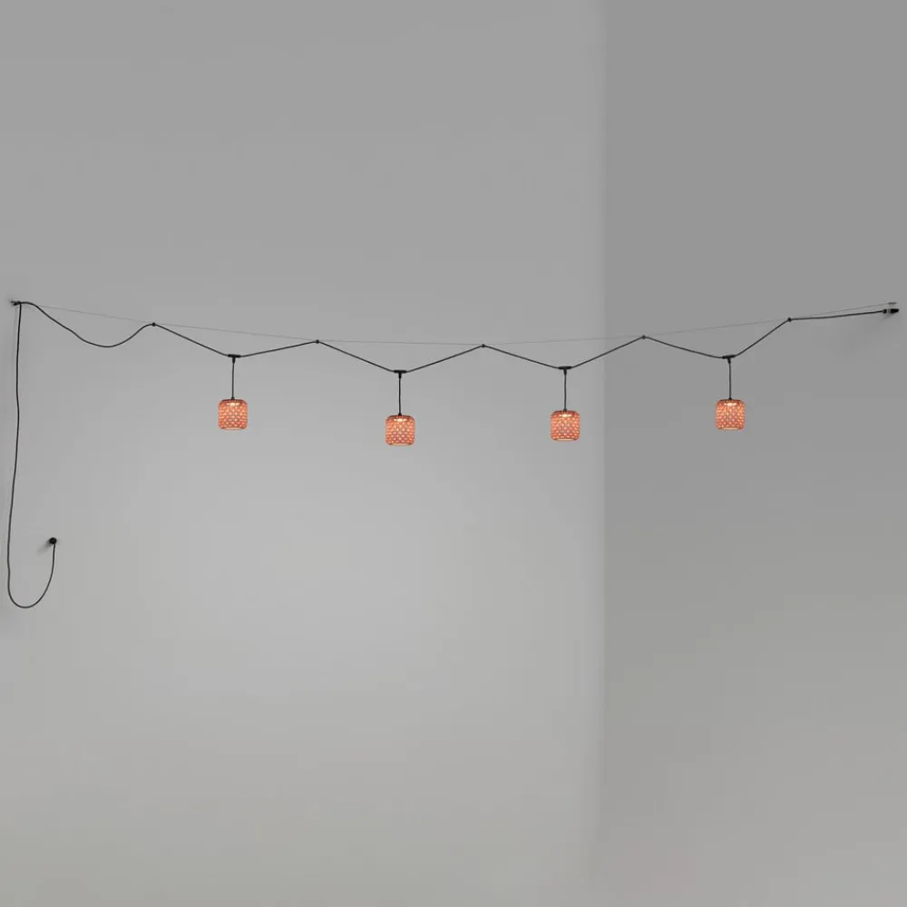 Bover Nans S/16/4L udendørs hængelampe, LED, rød