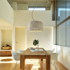 udendørs hængelampe Fora 90, naturhvid/beige^Bover Best