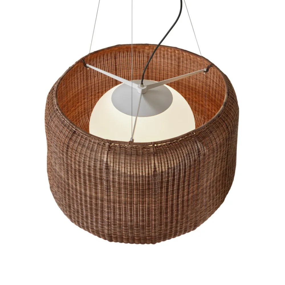 Bover udendørs hængelampe Fora 90, grafitbrun/brun