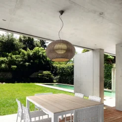 Bover Udendørs Pendellamper>udendørs hængelampe Garota, grafitbrun/brun Ø 72 cm