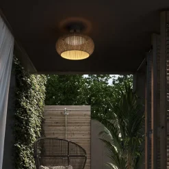 Bover Udendørs Loftlamper>udendørs loftlampe Perris, brun/brun, Ø 47 cm