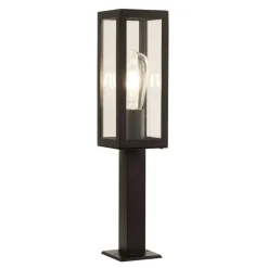 Box sokkellampe af rustfrit stål, sort^Searchlight Outlet