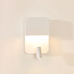 Lucide Boxer LED-væglampe med spot, hvid