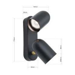 ORION Bradley væglampe 2 lyskilder, drejelig