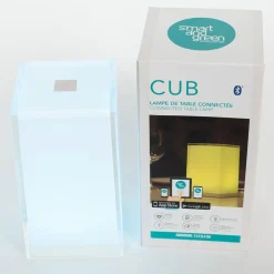 Smart&Green Bærbar bordlampe Cub, app-kontrollerbar, RGBW