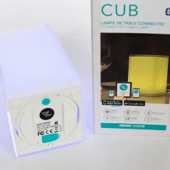 Smart&Green Bærbar bordlampe Cub, app-kontrollerbar, RGBW