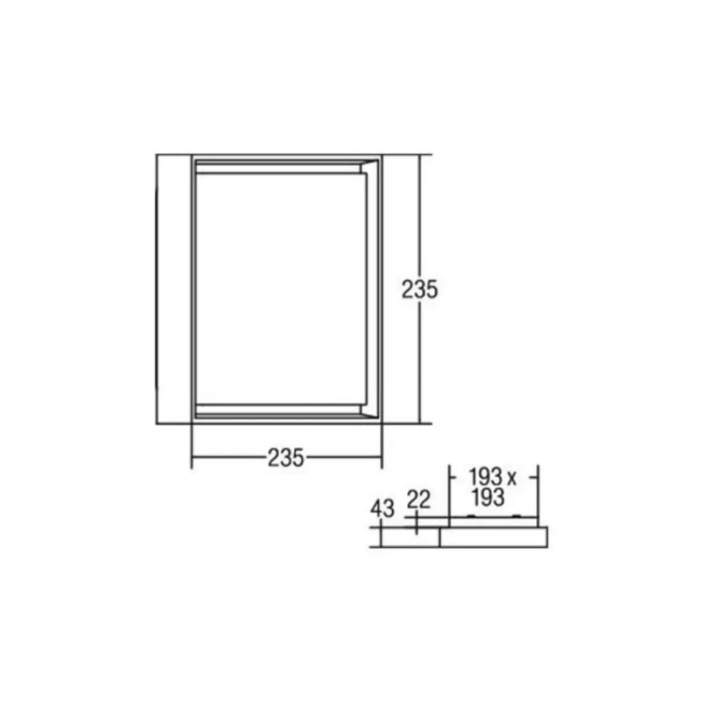 60108 LED-loftlampe, kvadratisk^BRUMBERG Online