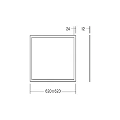 Ailis LED-panel mikroprisme 3000K DALI^BRUMBERG Hot