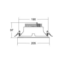 Apollo Maxi facetteret, rund, 3.500 K, sølv^BRUMBERG Clearance