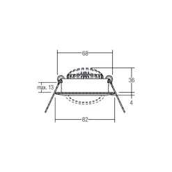 BB03 indbyg. RC driver rund blank hvid^BRUMBERG New
