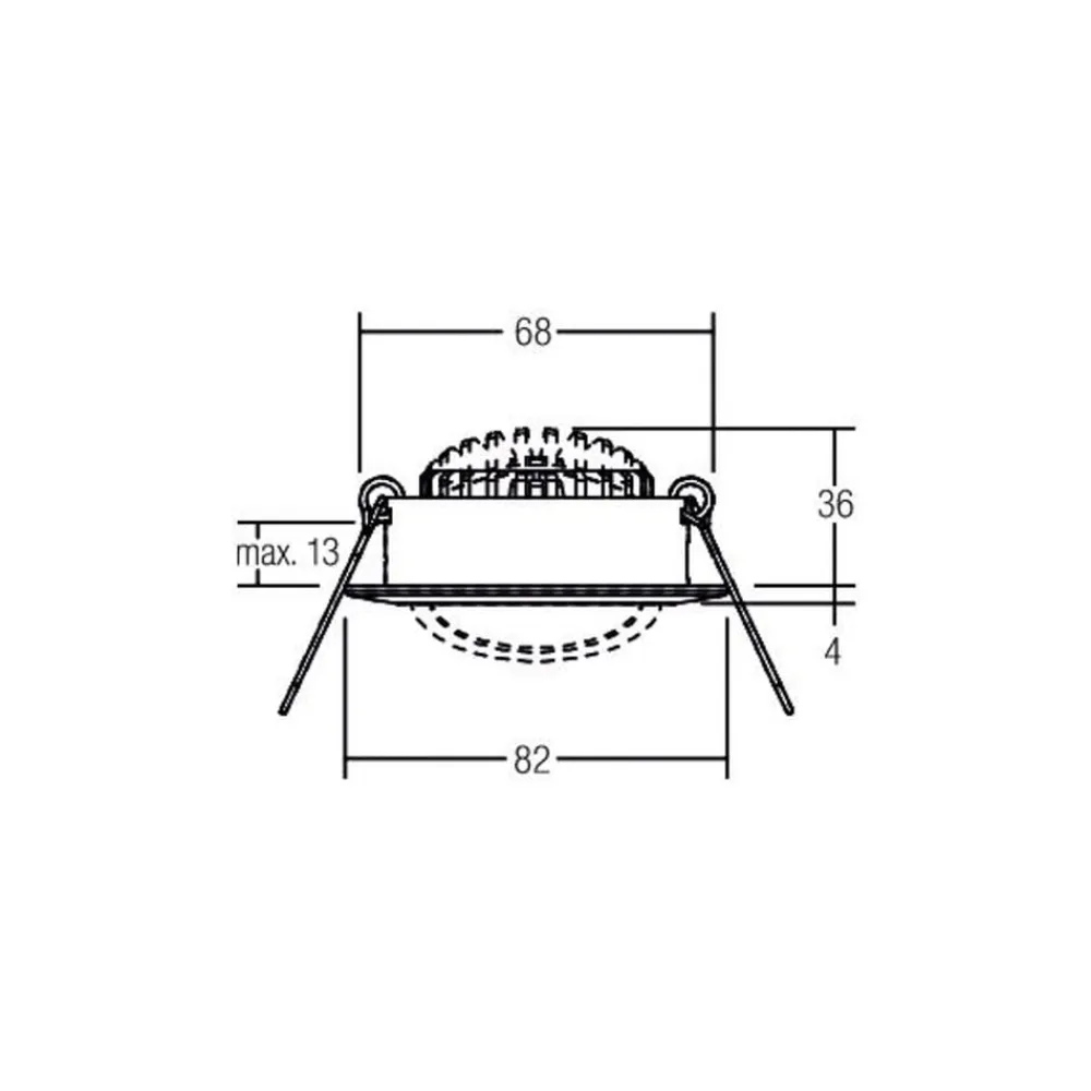 BRUMBERG Indbygningsspots>BB03 indbygning RC driver kantet sort