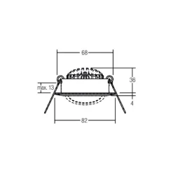 BRUMBERG BB03 indbygning RC driver, kantet, krom