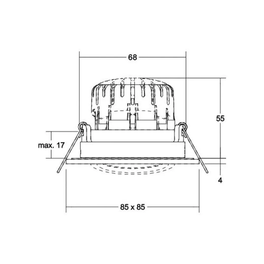 BRUMBERG Loftlamper>BB25 IP65 indbyg. RC driver rund hvid