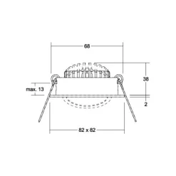 BRUMBERG Indbygningsspots>BB05 LED spot on/off tilslutningsdåse struktureret hvid