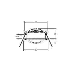 BRUMBERG Indbygningsspots>BB03 LED-indbygningsspot, on/off-tilslutningsdåse nikkel