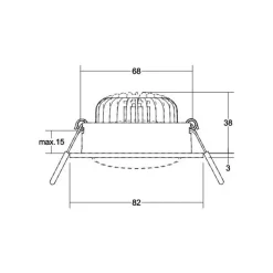 BRUMBERG Indbygningsspots>BB35 LED-spot ikke dæmpbar hvid