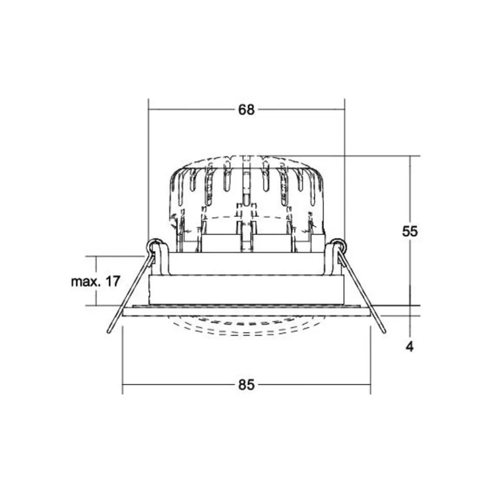 BRUMBERG BB23 LED-spot IP65 on/off tilslutningsboks sort mat
