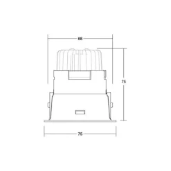 BRUMBERG Binato DALI downlight tilslutningsboks 2.700 K sort