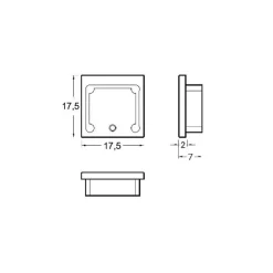 BRUMBERG Dekorationsbelysning|Led Strips>Et sæt endekapper, høj