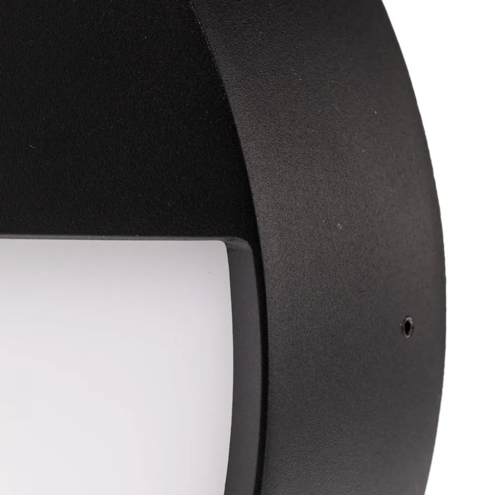 BRUMBERG Eye udendørs LED-væglampe, halv, sort