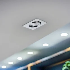 BRUMBERG indbygningsspot IP65 kantet, kobles, krom