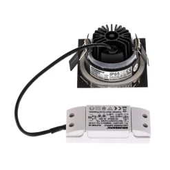 BRUMBERG indbygningsspot IP65 kantet, kobles, krom