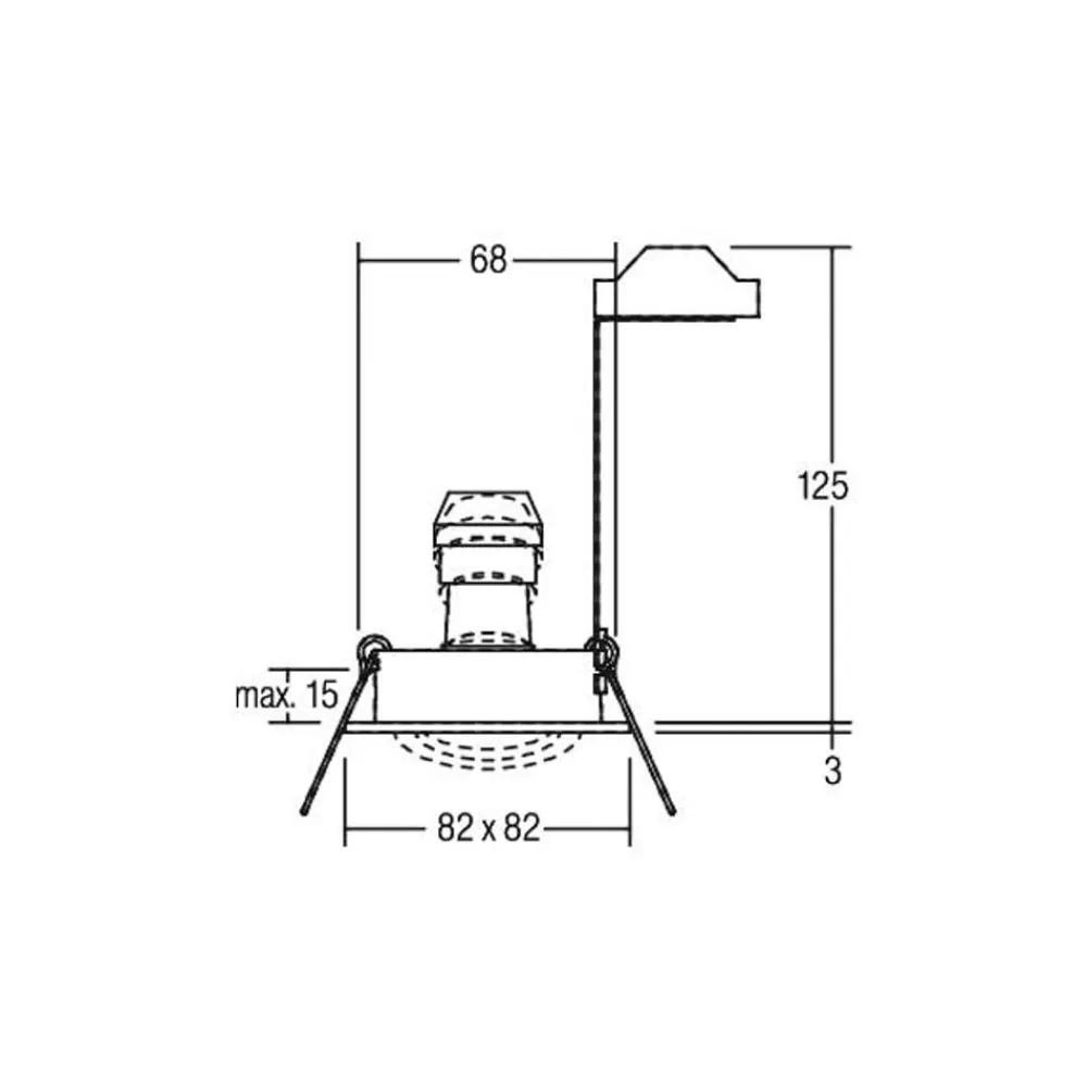 BRUMBERG indbygningsspot Tirrel-S, fatning GU10, mat aluminium