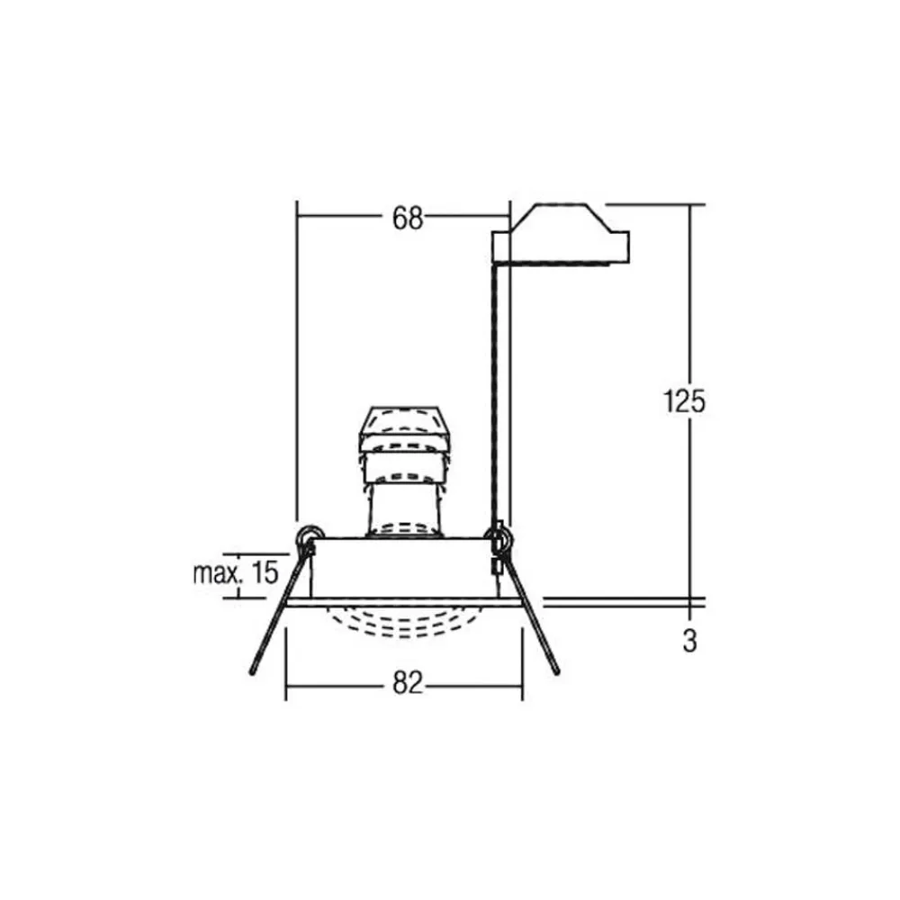 indbygningsspot Tirrel-R, GU10 fatning, krom^BRUMBERG Best