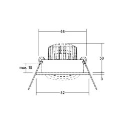 LED indbygningsspot Tirrel-R RC, rund driver, mat hvid^BRUMBERG Discount