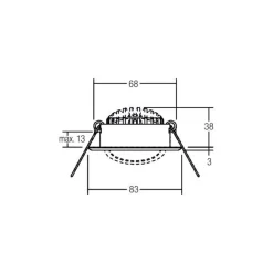 BRUMBERG LED indbygningsspot BB09, RC, driver rund, hvid