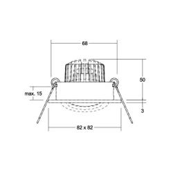 LED indbygningsspot Tirrel-S DALI tilslutningsboks hvid mat^BRUMBERG