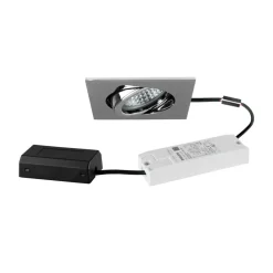 BRUMBERG LED indbygningsspot Tirrel-S, DALI, tilslutningsboks, krom