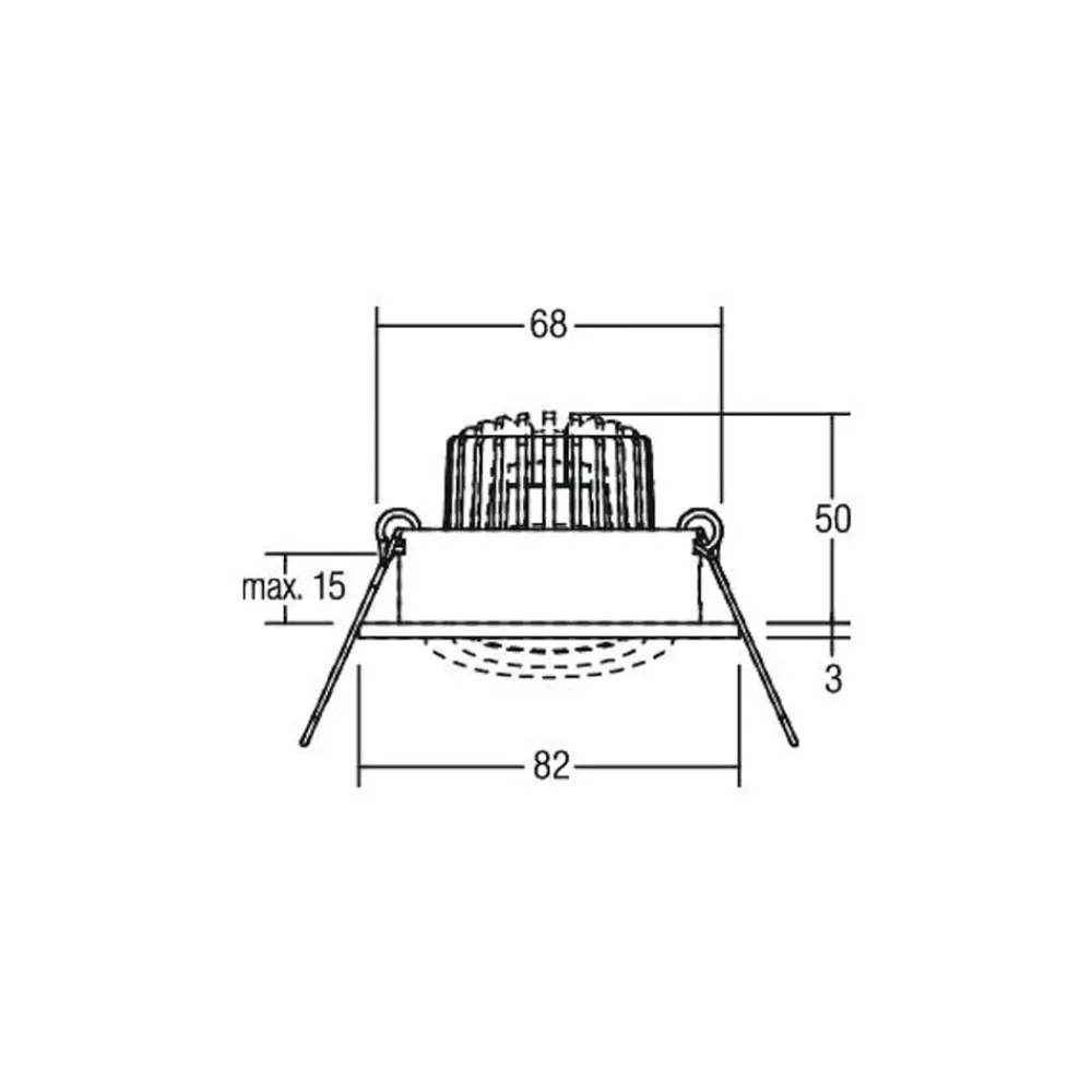 BRUMBERG Indbygningsspots>LED indbygningsspot Tirrel-R, on/off, mat titanium